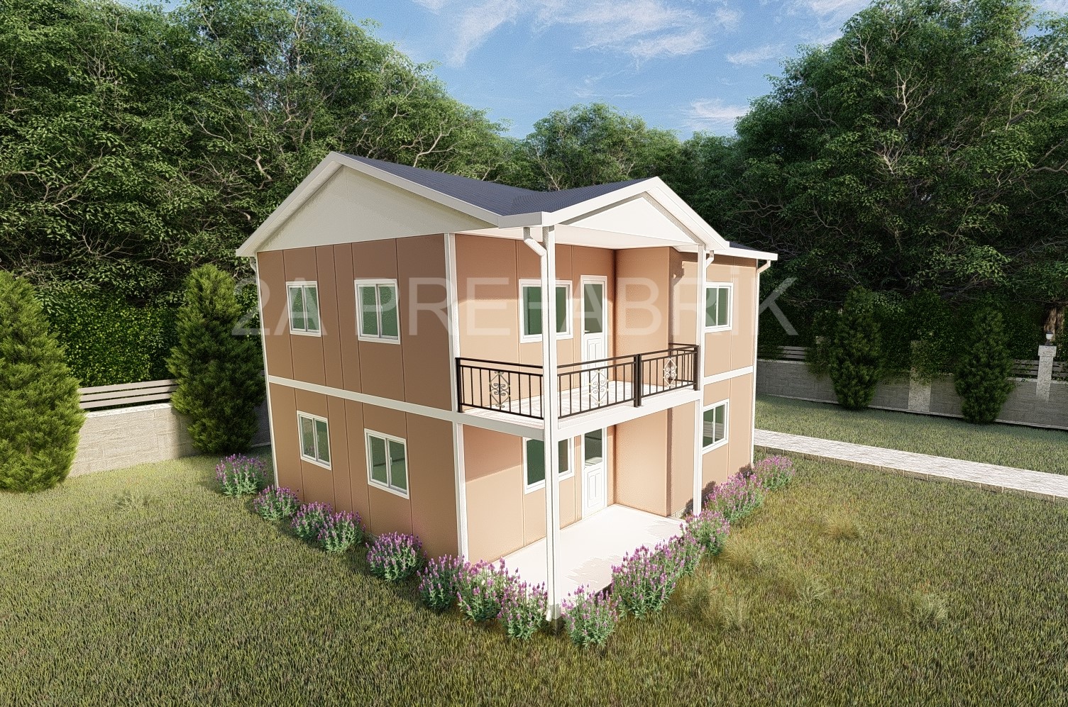 121m² İki Katlı Prefabrik Ev