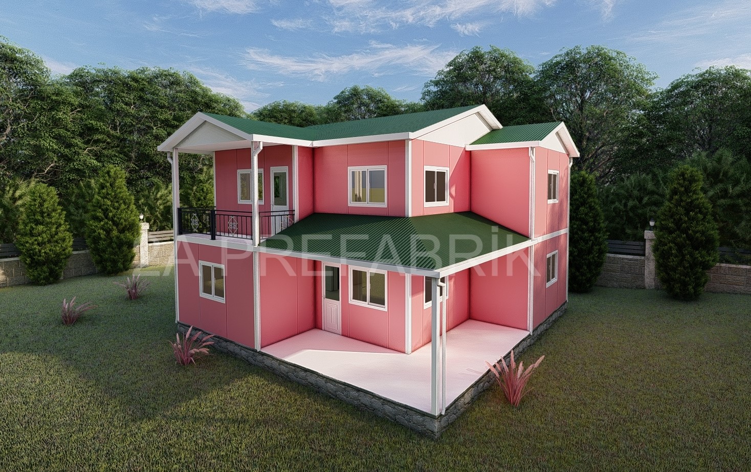 139m² İki Katlı Prefabrik Ev
