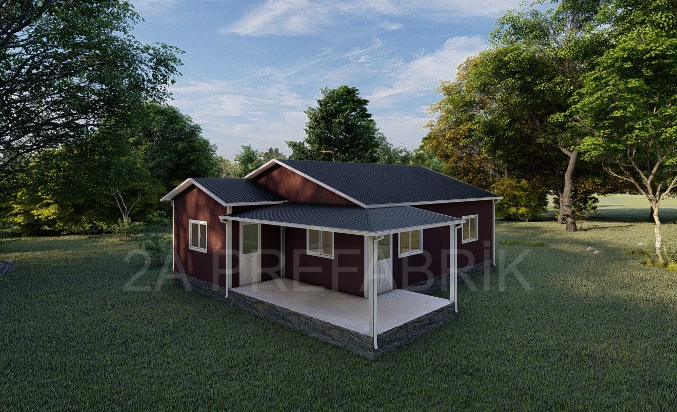 80m² Tek Katlı Prefabrik Ev
