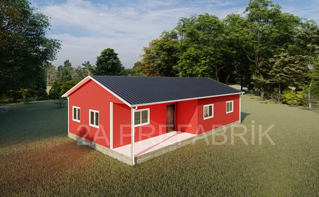 88m² Tek Katlı Prefabrik Ev